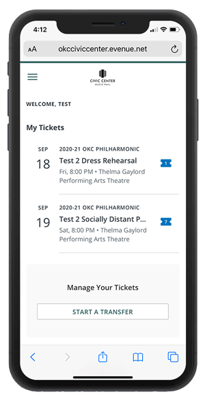 My Tickets Listing Example on iPhone
