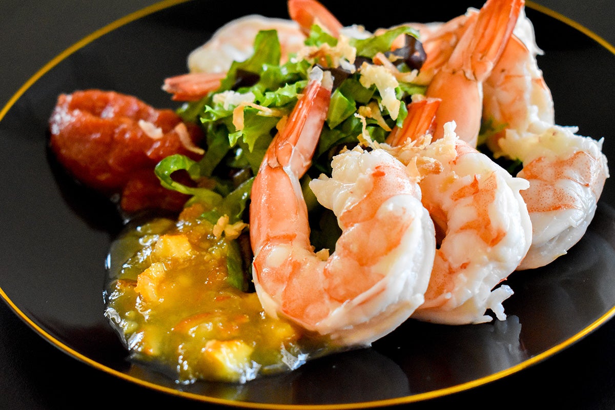 Chilled Coconut Poached Shrimp