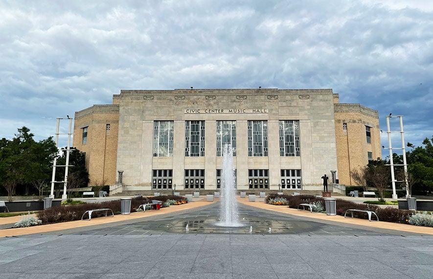 Civic Center Music Hall with Fountain